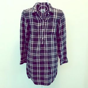 Girls Old Navy Gray Plaid Tunic, Sz Large Plus